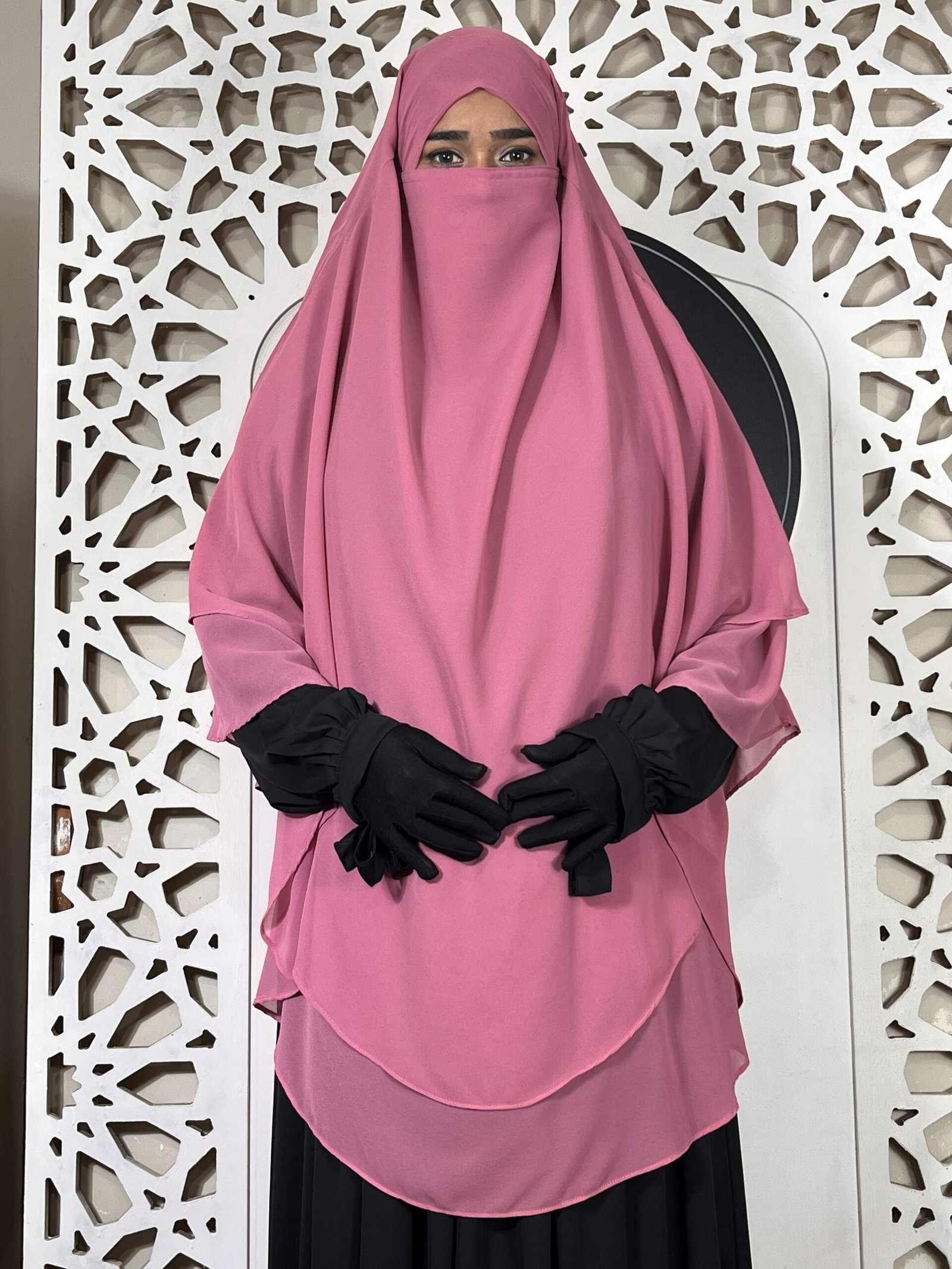 𝟰 𝗟𝗮𝘆𝗲𝗿 𝗖𝗵𝗶𝗳𝗳𝗼𝗻 𝗚𝗲𝗼𝗿𝗴𝗲𝘁𝘁𝗲 𝗛𝗶𝗷𝗮𝗯 | Nude Pink
