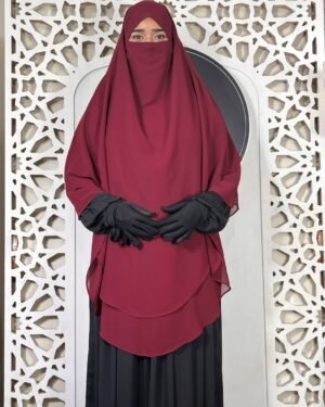 𝟰 𝗟𝗮𝘆𝗲𝗿 𝗖𝗵𝗶𝗳𝗳𝗼𝗻 𝗚𝗲𝗼𝗿𝗴𝗲𝘁𝘁𝗲 𝗛𝗶𝗷𝗮𝗯 | Red Maroon
