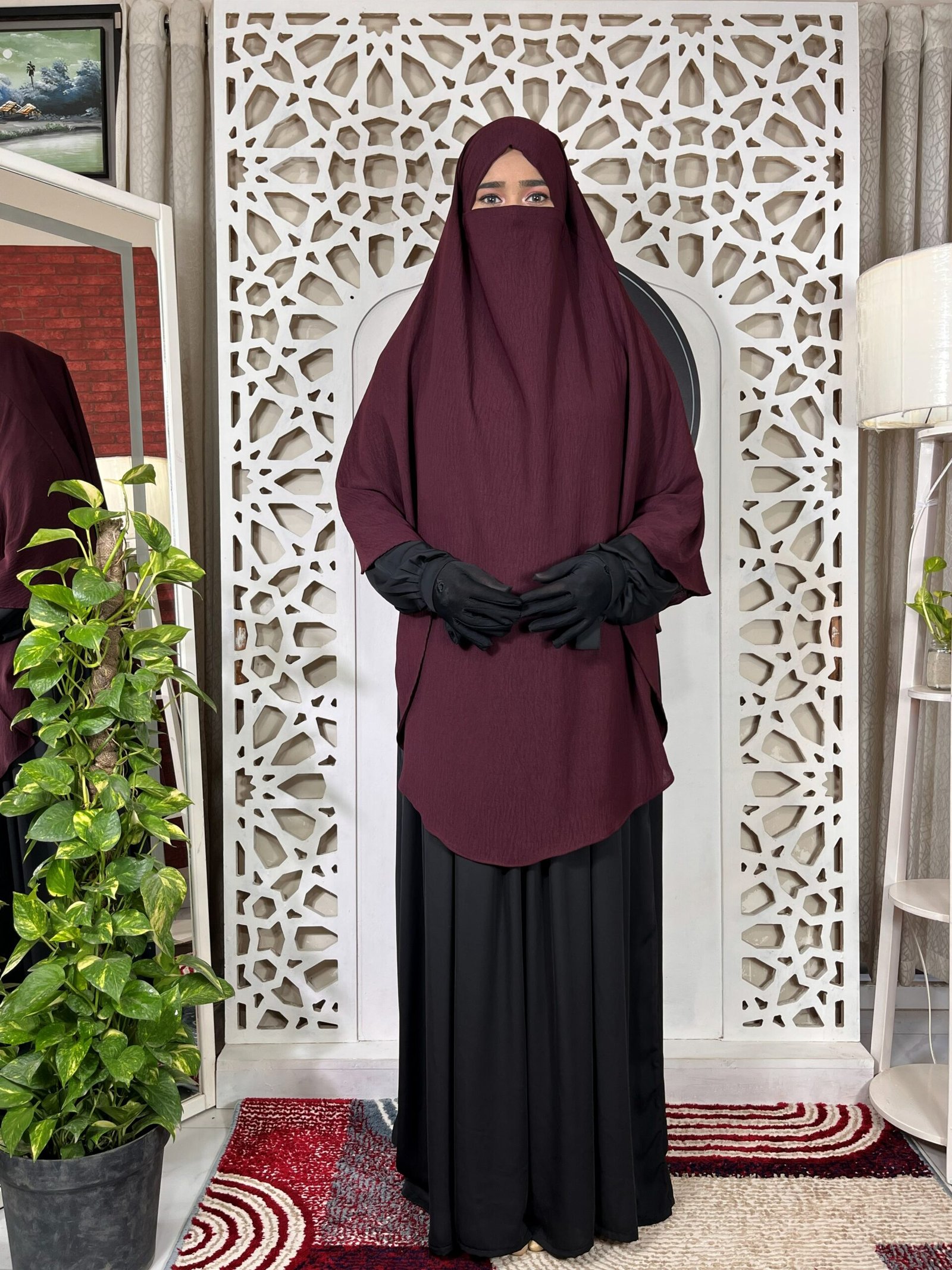 CY French Hijab | Maroon - Image 2