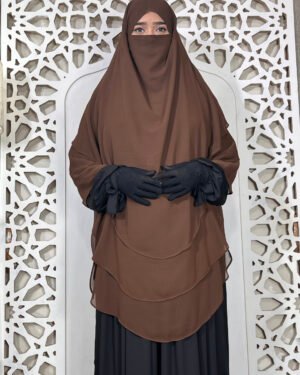 6 Layer Chiffon Gerogette | Coffee (Round Shape)