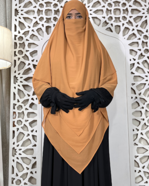 6 Layer Chiffon Gerogette | Brown (V Shape)